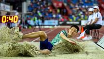 Atletický mítink IAAF World Challenge Zlatá tretra v Ostravě 20. června 2019. Na snímku Wang Jianan z (CHN).