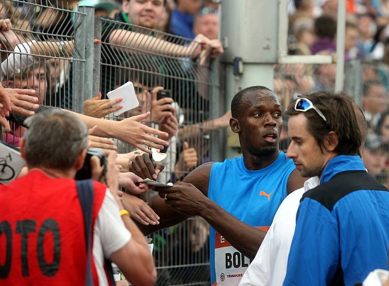 Zlatá tretra, sprint 100 metrů, Usain Bolt.