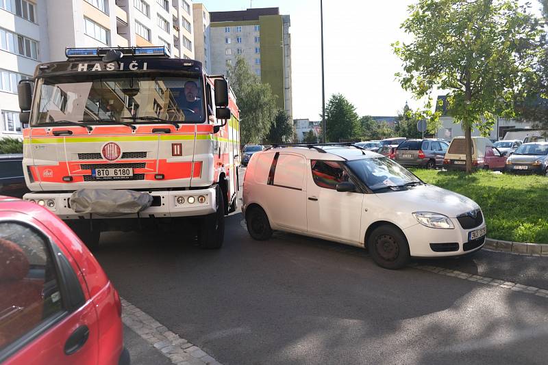 Kontrola průjezdnosti v Opavě.