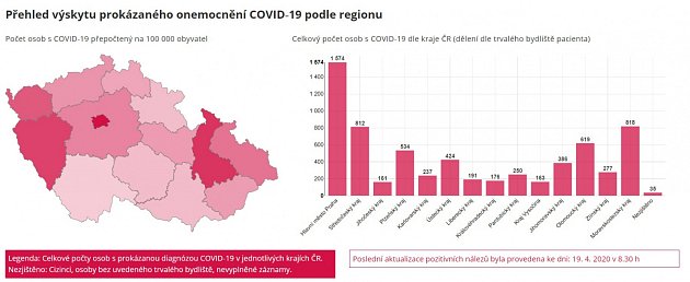 Mapa MZ, 19. dubna, 8.30 hodin.