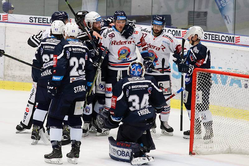 Utkání 30. kola hokejové extraligy: HC Vítkovice Ridera - HC Škoda Plzeň, 28. prosince 2018 v Ostravě.