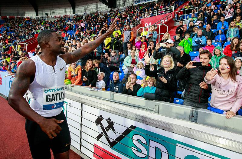 Zlatá tretra Ostrava 2018, Justin Gatlin s fanoušky