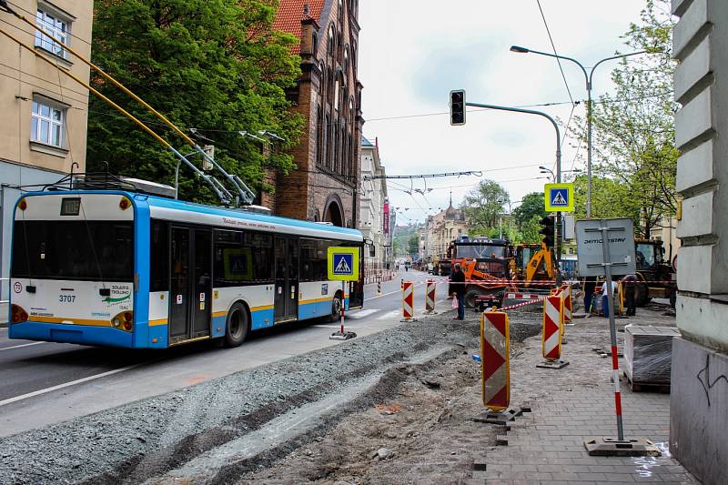 Rekonstrukce Českobratrské, květen 2017