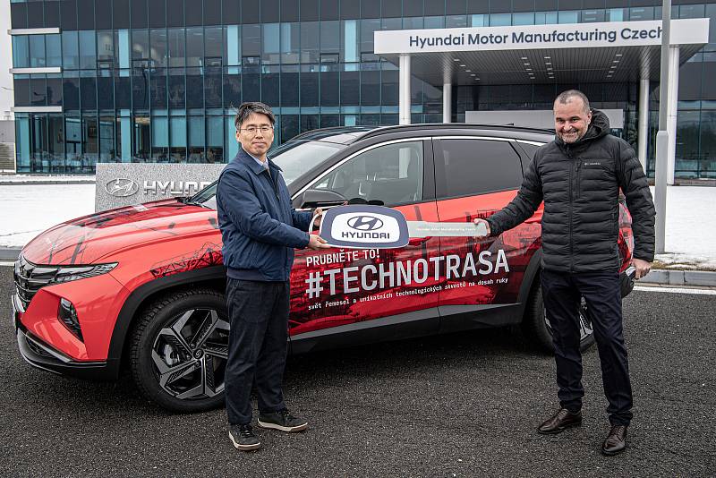 Návštěvníci si již mohou v rámci projektu Technotrasy prohlédnout i automobilku Hyundai, 27. ledna 2022 v Nošovicích.