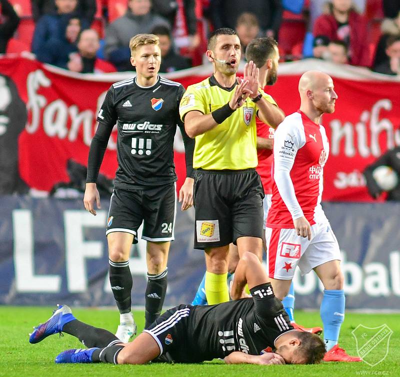 24. kolo FORTUNA:LIGA, SK Slavia Praha - FC Baník Ostrava,10. března 2019 v Praze.