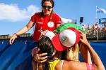 Finále ženy: Agatha Bednarczuk (BRA), Eduarda Santos Lisboa Duda (BRA) - Ana Patricia Silva Ramos (BRA), Rebecca Cavalcanti Barbosa Silva (BRA). FIVB Světové série v plážovém volejbalu J&T Banka Ostrava Beach Open, 2. června 2019 v Ostravě. Na snímku Edua