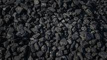 Černé uhlí v uhelném skladu Ridera, 20. července 2022, Ostrava.