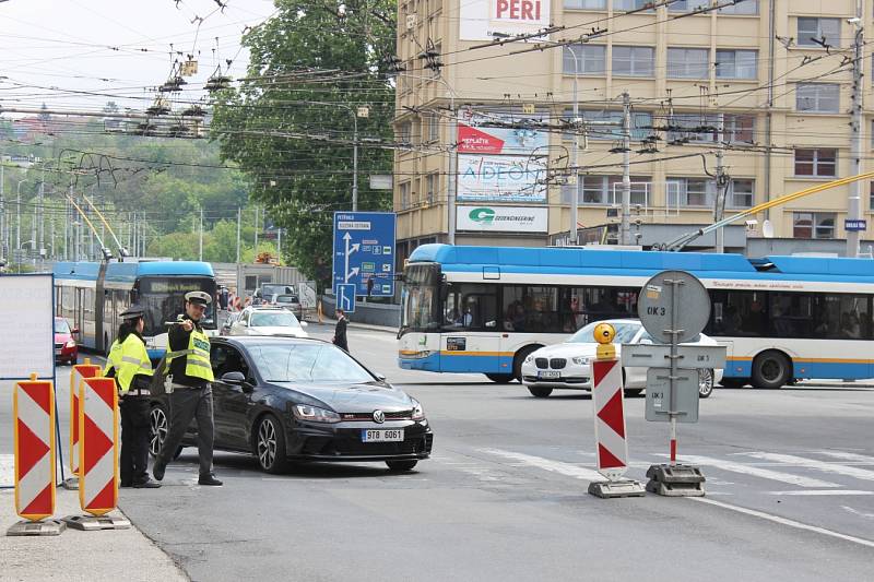 Rekonstrukce Českobratrské, květen 2017.