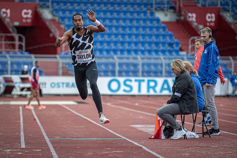 Zlatá tretra, atletický mítink kategorie Continental Tour - Gold, 19. května 2021 v Ostravě. Christian Taylor (USA), trojskok muži.