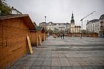 Vánoční stánky na Masarykově náměstí, 16. listopadu 2022, Ostrava.