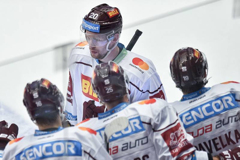 Utkání 9. kola hokejové extraligy: HC Oceláři Třinec - HC Sparta Praha, 12. října 2018 v Třinci. Na snímku Petr Vrána.