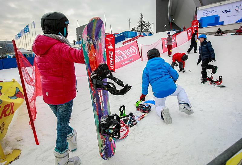 Olympijský festival v Ostravě, neděle 11. února 2018. Disciplína snowboard