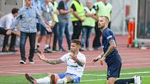 Utkaní 7. kola fotbalové FORTUNA:LIGY: FC Baník Ostrava - 1. FC Slovácko, 23. srpna 2019 v Ostravě. Na snímku (zleva) Martin Fillo, Michal Kadlec.