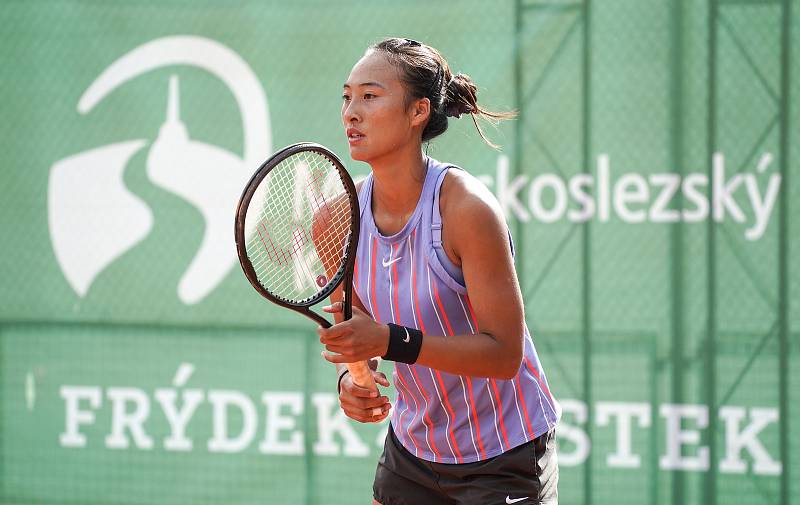 Sedmnáctiletá čínská tenistka Čeng Čchin-wen vyhrála v neděli 20. září turnaj Frýdek-Místek Open Cup s dotací 25 tisíc dolarů. Foto: Frýdek-Místek Open Cup/Pavel Sonnek