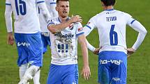 Utkání 21. kola první fotbalové ligy: FC Baník Ostrava – FK Teplice, 27 února 2021 v Ostravě. (střed) Jan Juroška z Ostravy.