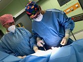 Lékaři FNO při operačním zákroku.
