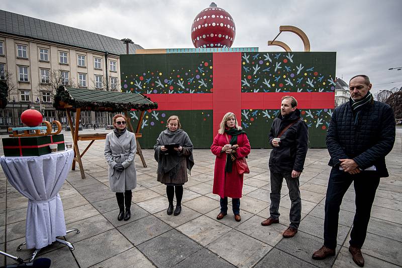 Tisková konference k zahájení Ostravských Vánoc na Prokešově náměstí, 24. listopadu 2021 v Ostravě.