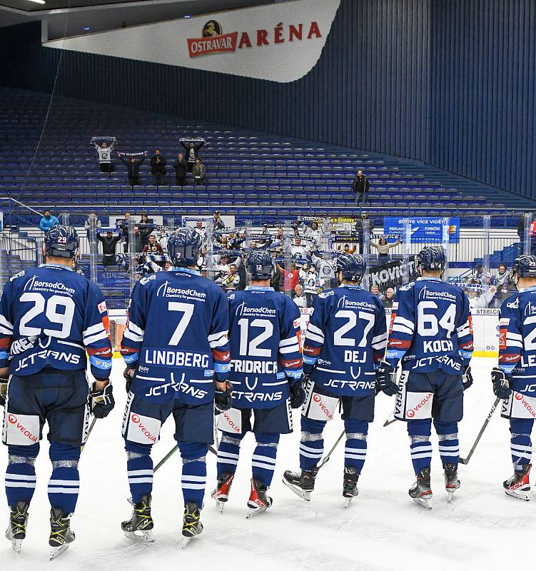 Hokejisté Vítkovic v pátečním utkání 26. kola extraligy proti Kometě Brno.