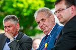 Návštěva prezidenta ČR v Moravskoslezském kraji. Ve středu 16. května 2018 se Miloš Zeman setkal s občany na Masarykově náměstí v Karviné.