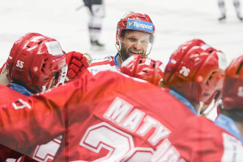 Čtvrtfinále play off hokejové extraligy - 3. zápas: HC Vítkovice Ridera - HC Oceláři Třinec, 24. března 2019 v Ostravě. Na snímku Martin Růžička.