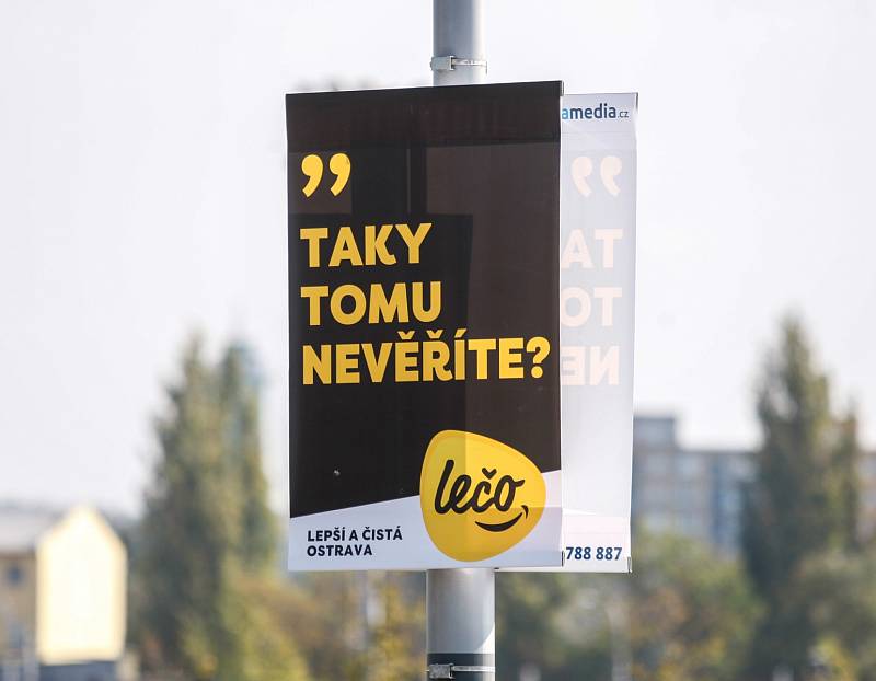 Ukázky některých volebních plakátů a billboardů v ostravských ulicích.