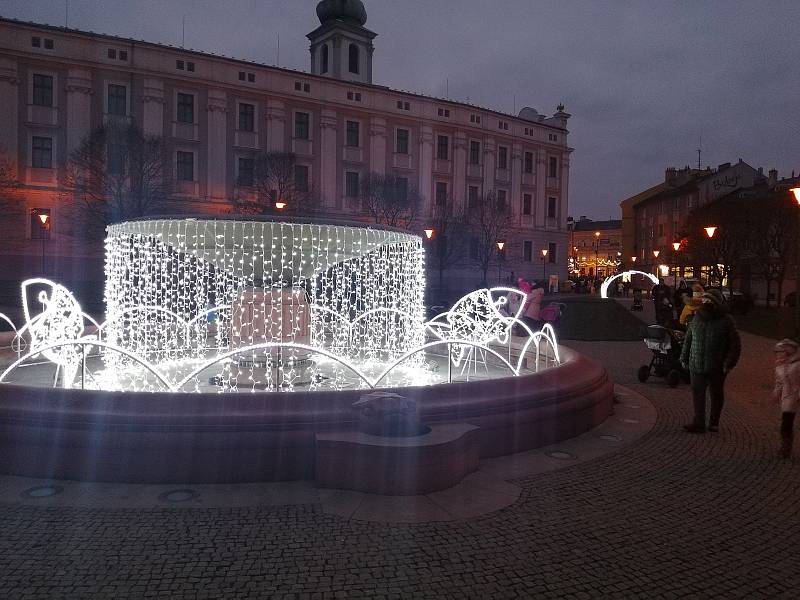 Vánoční výzdoba v Opavě.