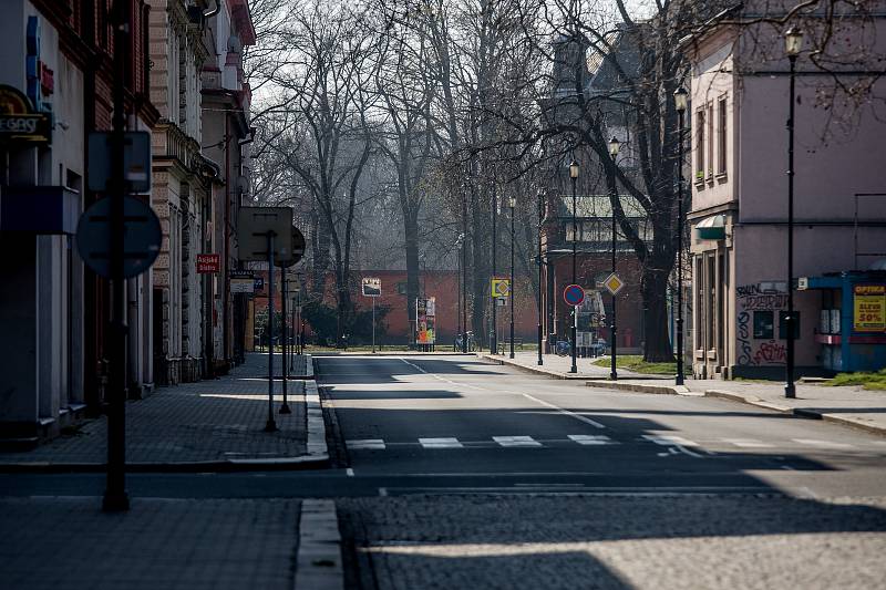 Ostravská městská část Vítkovice v čase koronaviru, duben 2020.