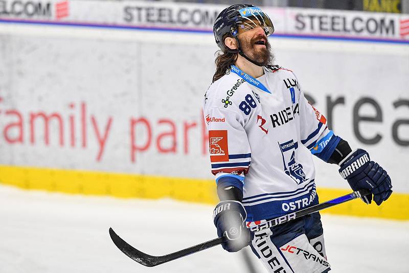 Utkání 40. kola hokejové extraligy: HC Vítkovice Ridera - HC Litvínov, 22. ledna 2023, Ostrava. Peter Mueller z Vítkovic.