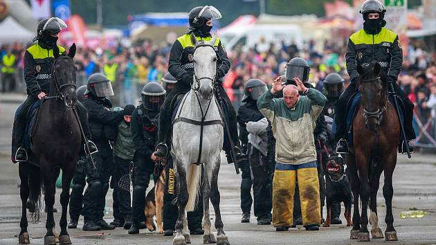 Dny NATO v Ostravě na letišti v Mošnově. Přehlídka jízdní a pořádkové policie