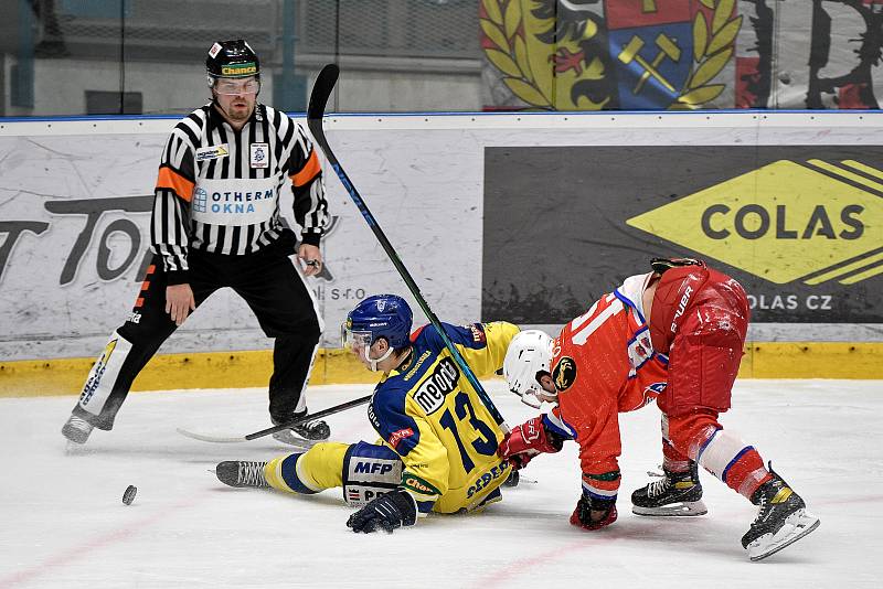 Utkání play off, čtvrtfinále, hokejové Chance ligy - 3. zápas: HC RT Torax Poruba - HC Zubr Přerov, 23. března 2021 v Ostravě.