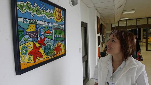 V Ga­lerii Ametyst ve Fakultní nemocnici Ostrava byla otevřena výstava obrazů naší redakční kolegyně Šárky Mrvové