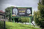 Nový billboard v Ostravě, Kajnar vs Macura.