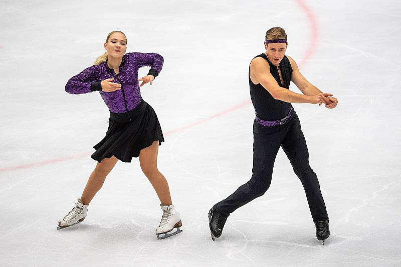 Taneční pár Natálie a Filip Taschlerovi v Ostravě na Grand Prix juniorů 2018, mezinárodním mistrovství čtyř zemí 2019 a reprezentačních prověrkách 2020 a 2021.