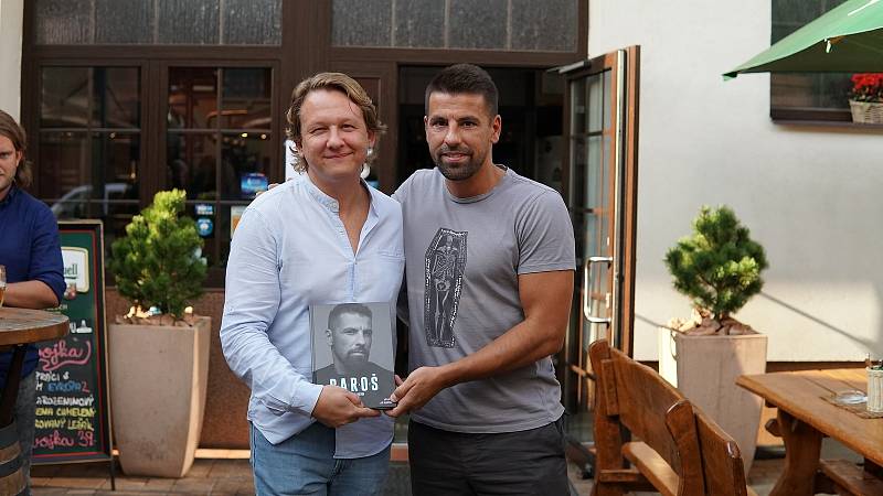 Křest knihy fotbalisty Milana Baroše v restauraci Slezska P.U.O.R., 24. září 2020 v Ostravě.