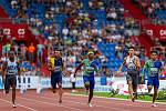 Atletický mítink IAAF World Challenge Zlatá tretra v Ostravě 20. června 2019. Na snímku běh na 100m a vítěz Mike Rodgers z (USA).