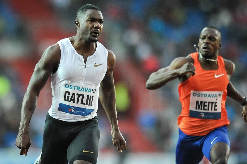 Justin Gatlin na 57. ročník Zlaté tretry Ostrava.