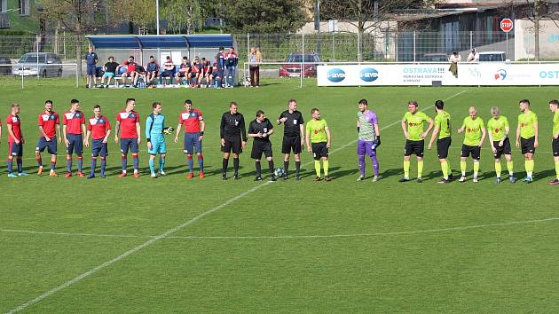 Zápas 22. kola fotbalového krajského přeboru Hlubina - Krnov 0:0.