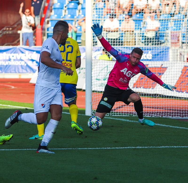 Utkání 3. kola FORTUNA:LIGY: Baník Ostrava - FK Teplice, 26. července 2019 v Ostravě. Na snímku brankář Teplic Tomáš Grigar.