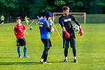 Fotbalový trénink Bohumínských fotbalistů s brankářem Tomášem Vaclíkem.Na fotografii Tomáš Vaclík