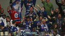 Fanoušci. Čtvrtfinále playoff hokejové O2 ELH mezi HC Mountfield České Budějovice a HC Vítkovice Steel.