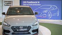 Oslavy 10. výročí zahájení sériové výroby automobilky Hyundai, 2. listopadu 2018 v Nošovicích. Na snímku Hyundai i30 Fastback N.