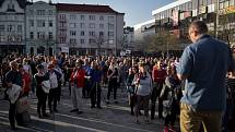 Protest proti Andreji Babišovi 9. dubna 2018 v Ostravě.