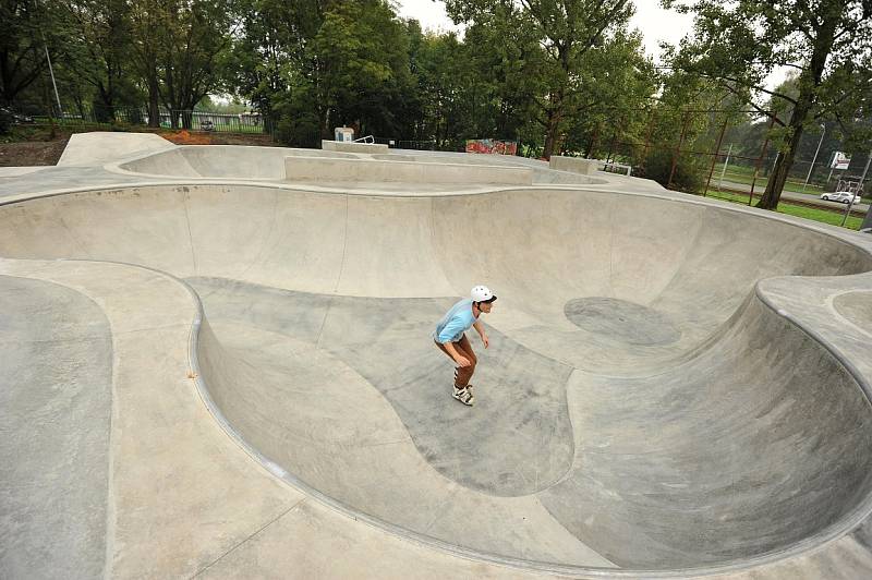 Nový bikepark v areálu skateparku ve Lvovské ulici v Ostravě-Porubě.