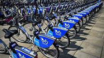 Sdílená jízdní kola Nextbike, 15. dubna 2019 v Ostravě.