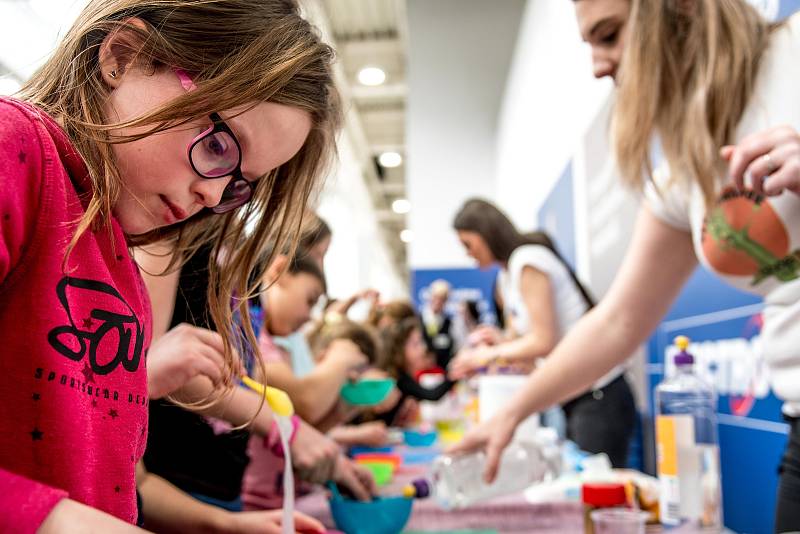 Slizománie v ostravském Obchodním centru Galerie, 5. března 2019.