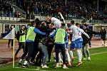 Match of the 19th round of the first football league: Baník Ostrava - Slavia Prague, 19 December 2021 in Ostrava.  (center) Ladislav Almási from Ostrava celebrates a goal.