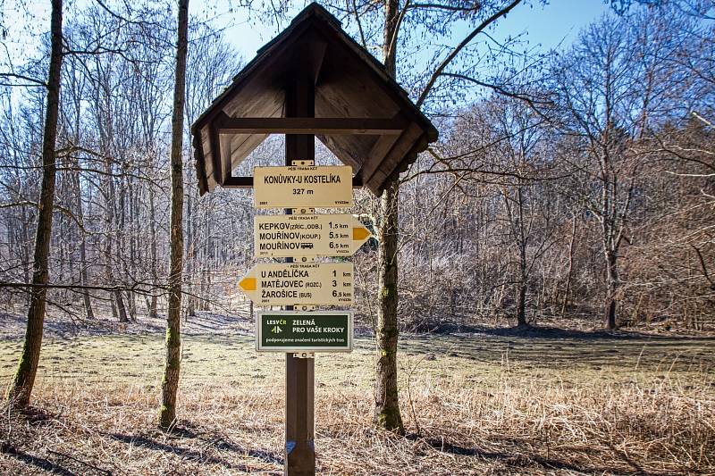 Okolí Ždánického lesa a zaniklé středověké vesnice Konůvky působí tajemně i přitažlivě.