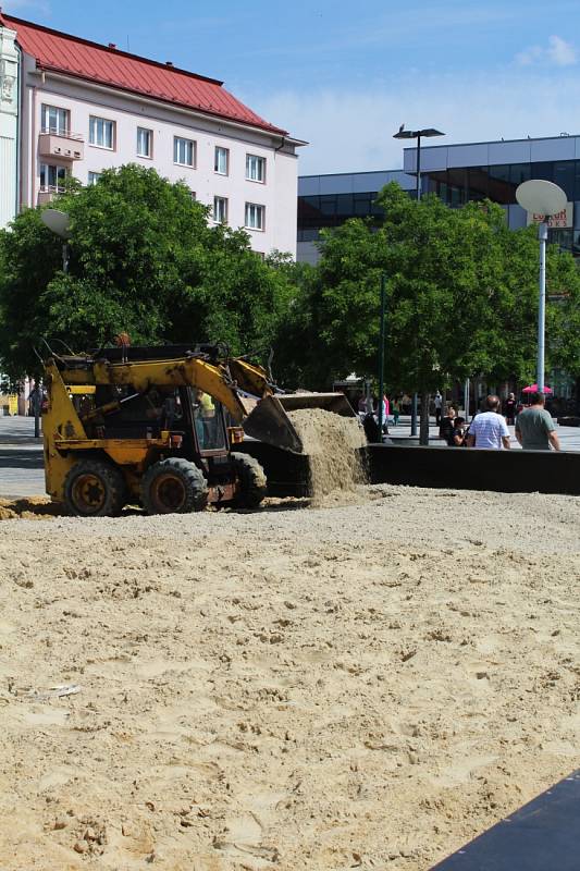 Masarykovo náměstí v Ostravě, červen 2017