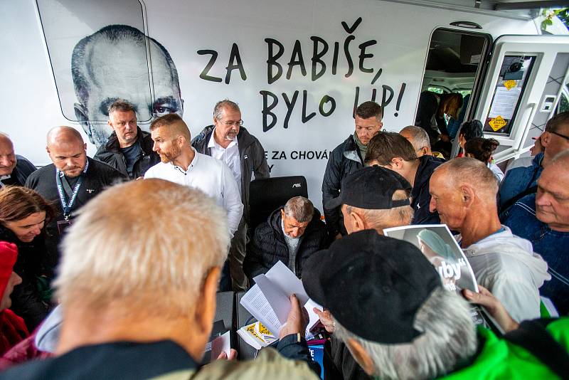 Andrej Babiš na návštěvě Moravskoslezského kraje, 22. srpna 2022 v Kopřivnici.