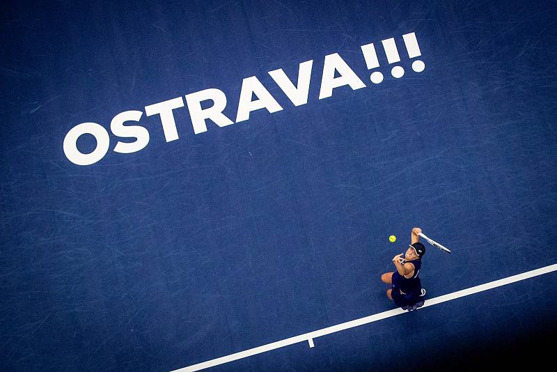 Tenisový turnaj žen WTA Agel Open 2022, 4. října 2022, Ostrava. Iga Swiatek z Polska (na snímku) a Ajla Tomljanovic z Austrálie.